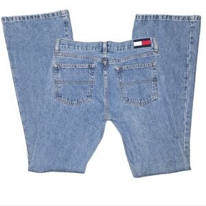 Tommy Jeans Junior Sz 5 Vintage Y2K 90s Flared Leg Mid-Rise  Streetwear Hipster